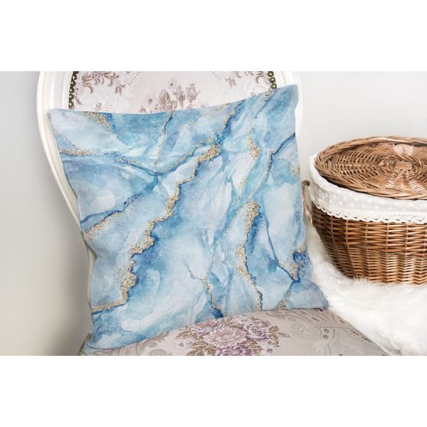 Federa per cuscino Marmo acquatico, 45 x 45 cm - Minimalist Cushion Covers-image-2