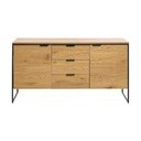 Cassettiera di colore naturale con effetto rovere 155x81x45 cm Cesura – Unique Furniture