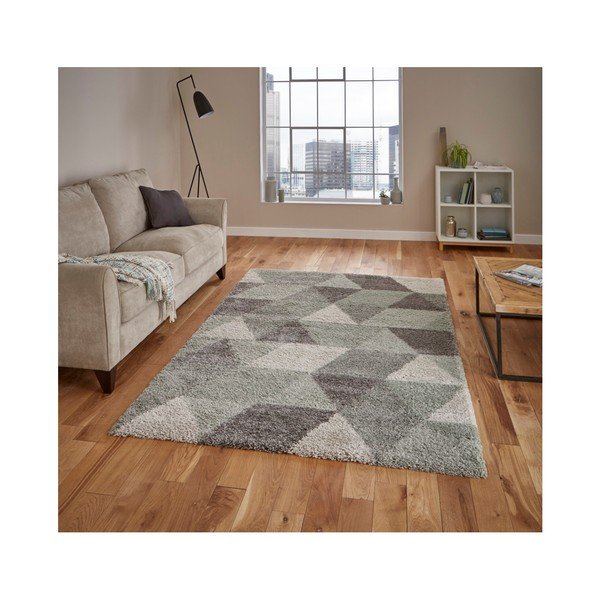 Tappeto grigio e verde Royal Nomadic Grey & Aqua Green, 120 x 170 cm - Think Rugs-image-1