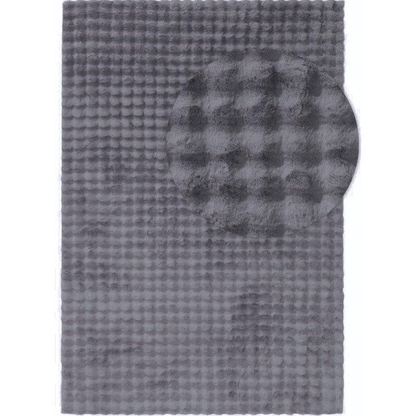 Tappeto color antracite lavabile 150x230 cm Bubble Antracite - Mila Home