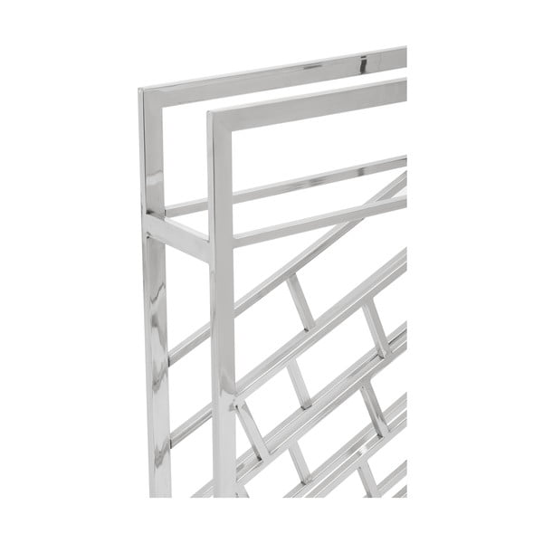 Portabottiglie in metallo argento lucido per 24 bottiglie Barolo - Premier Housewares-image-4