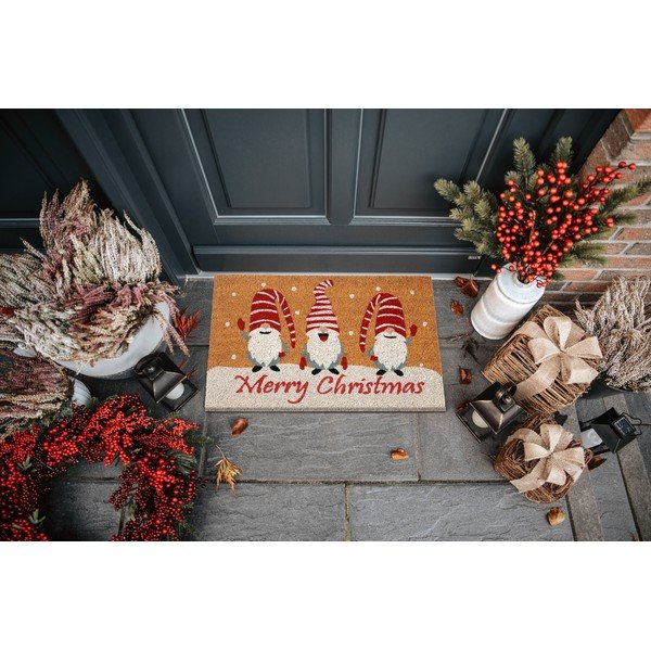 Zerbino in fibre di cocco a tema Natale 40x70 cm Christmas Gnomes – Hanse Home-image-1