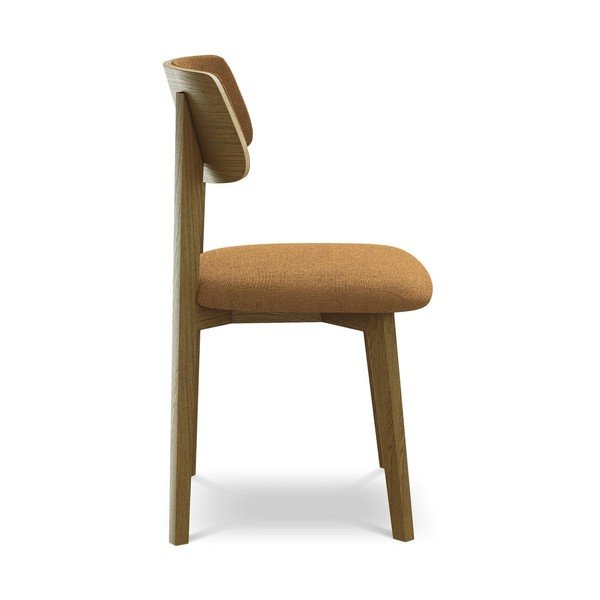 Sedia da pranzo color terracotta in legno massiccio Niu – Makamii-image-2