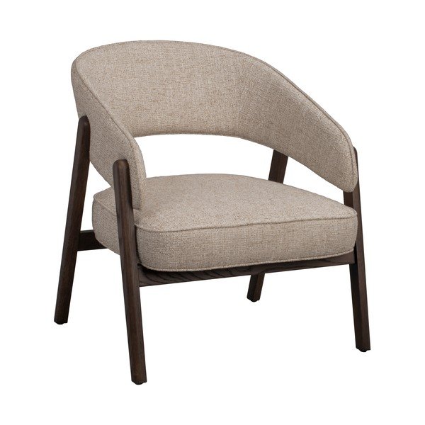 Poltrona beige/colore naturale scuro Barnaby – Rowico