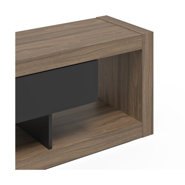 Tavolo TV marrone-nero in noce 175x52 cm Nara - TemaHome-image-4