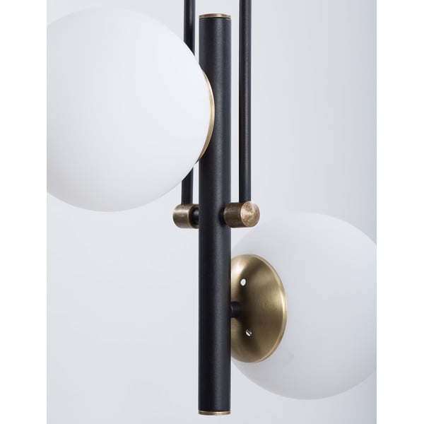 Plafoniera bianca e nera con paralume in vetro ø 15 cm Libra – Squid Lighting-image-3