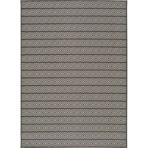 Tappeto per esterni grigio scuro, 80 x 150 cm Tokio Stripe - Universal