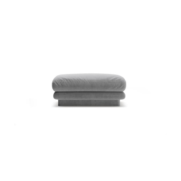 Pouf in tessuto bouclé grigio chiaro Torino - Micadoni Home