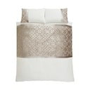 Biancheria da letto in velluto beige-crema per letto matrimoniale 200x200 cm Lattice Cut - Catherine Lansfield