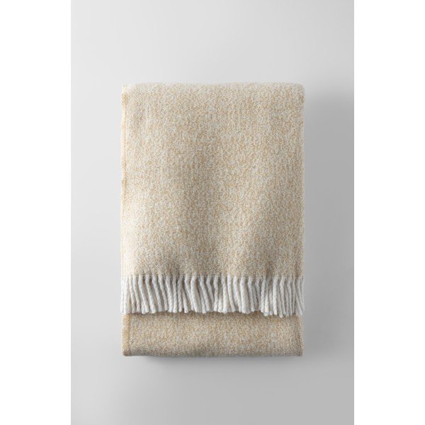Coperta beige in misto cotone 140x180 cm Rennes – Euromant