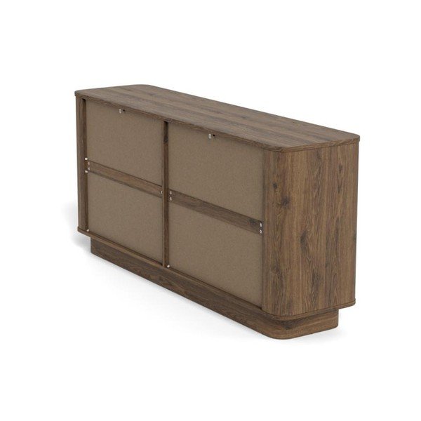 Credenza colore naturale scuro con effetto rovere 160x75x40 cm Atmore – Actona-image-4