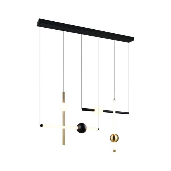 Lampadario LED nero/dorato con intensità regolabile Melita – Trio-image-3