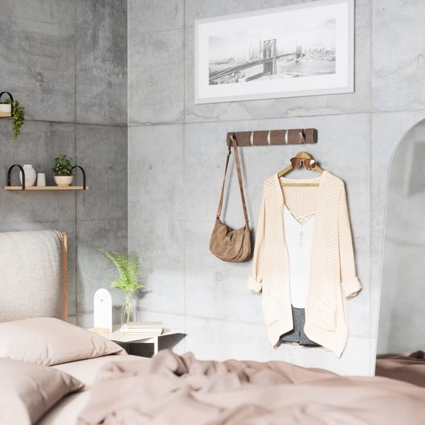 Appendiabiti da parete grigio in legno di pioppo Flip - Umbra-image-1