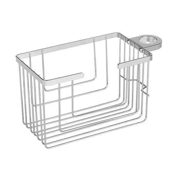 Mensola da bagno senza foratura color argento lucido in acciaio inox Valognes – Wenko