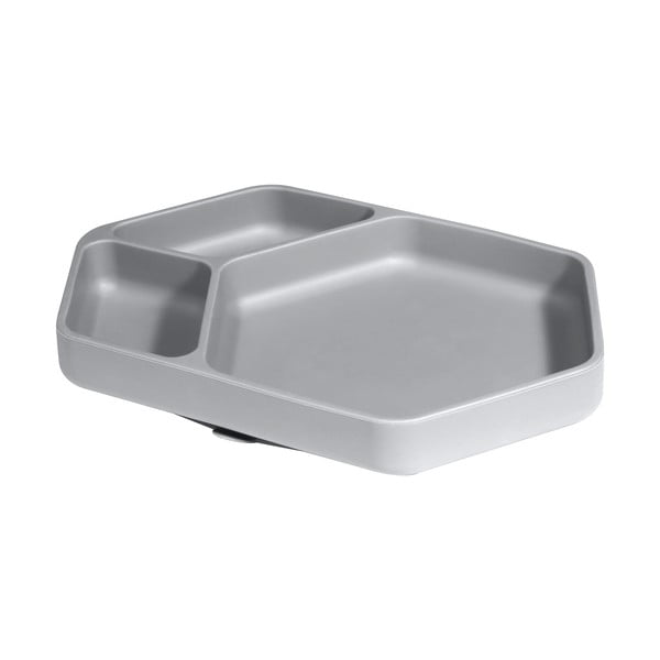 Piatto per bambini grigio in silicone 16x25 cm – Kindsgut-image-2
