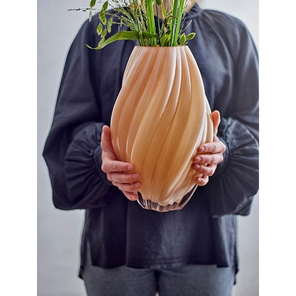 Vaso arancione in vetro (altezza totale 30 cm) Kanji – Bloomingville-image-2