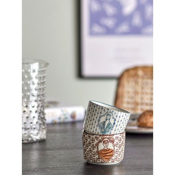 Ciotoline in set color crema in gres 2 pz 230 ml Tonia – Bloomingville-image-1