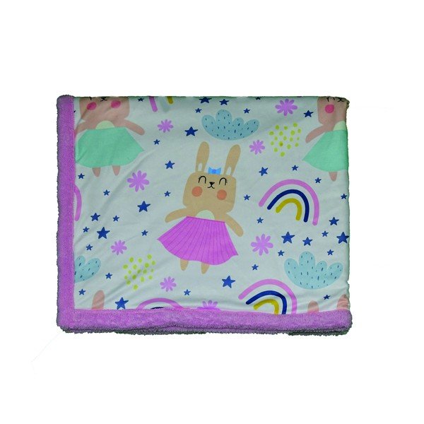 Coperta per neonati rosa e beige 80x100 cm - OYO kids