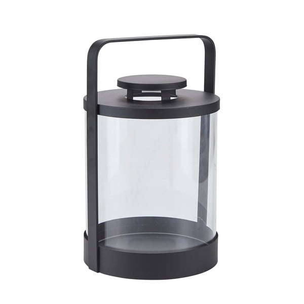 Lanterna in vetro nero, altezza 26 cm - Bahne & CO