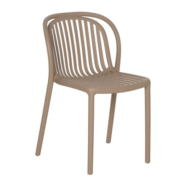 Sedia da pranzo beige in plastica impilabile Alia – Ixia