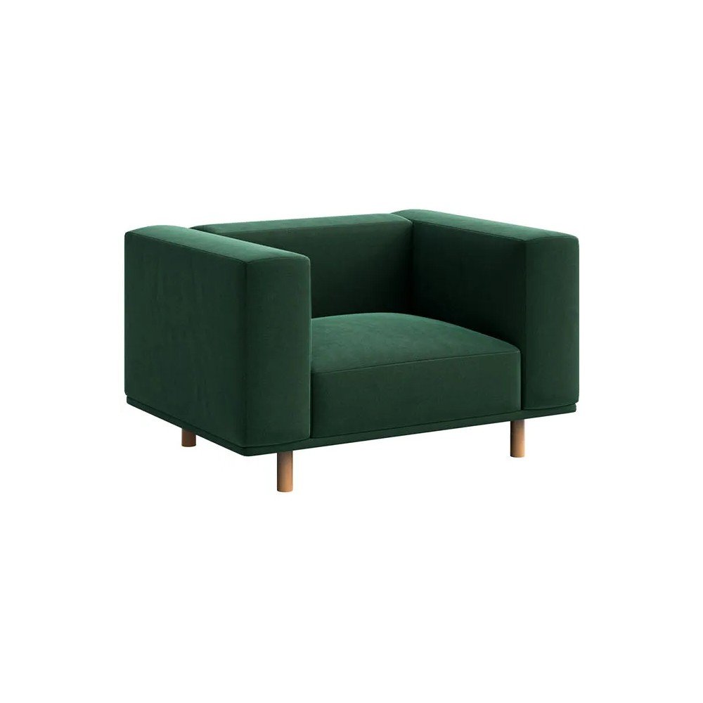 Poltrona relax in velluto verde scuro Kukumo - Ame Yens | Poltrone