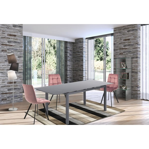 Tavolo da pranzo pieghevole con piano in vetro 80x140 cm New Daily - Tomasucci-image-1
