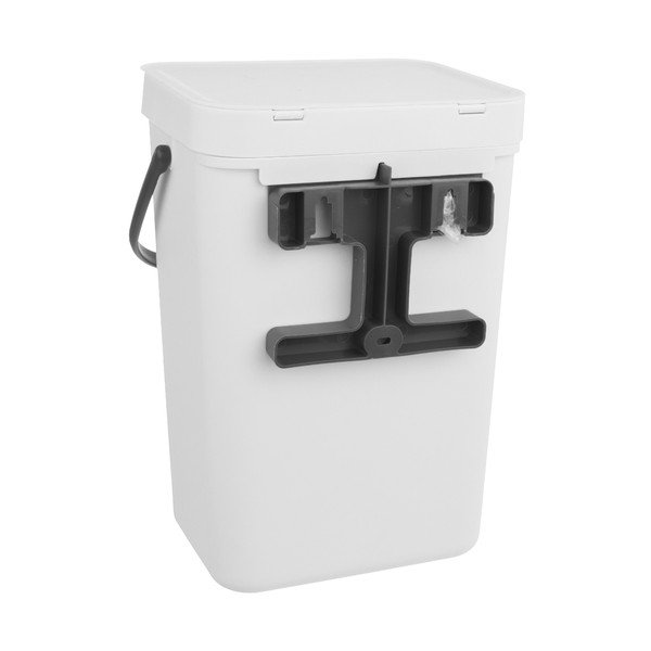 Cestino per la spazzatura bianco in plastica 10 l – Orion-image-1