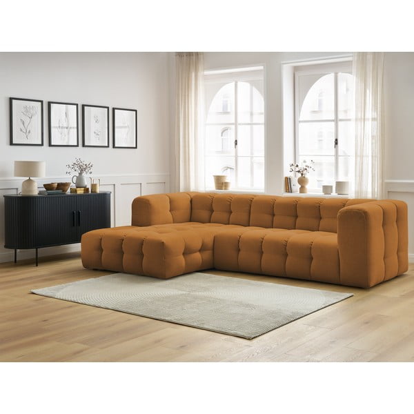 Divano angolare in giallo ocra (con penisola a sinistra) Cloud – Bobochic Paris-image-1