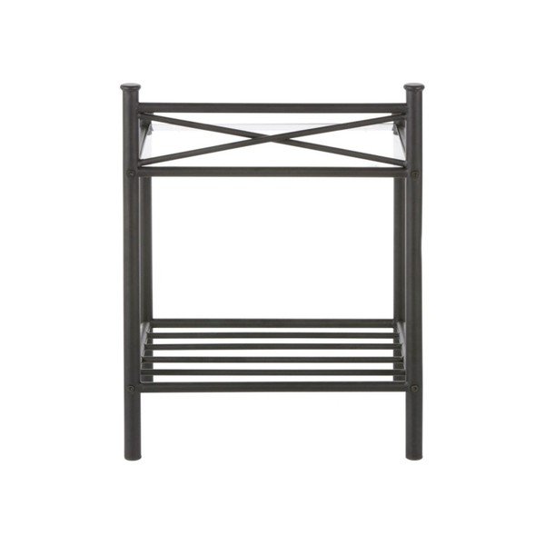 Comodino in metallo nero Tanja - Støraa-image-1