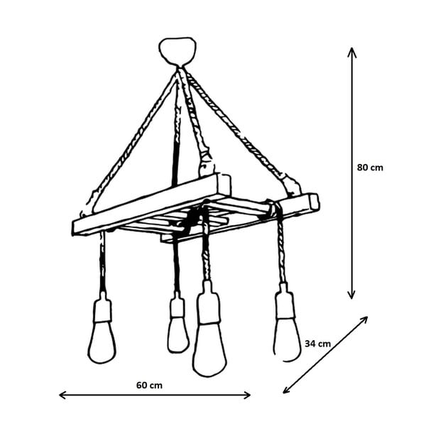 Lampadario marrone Halat – Opviq lights-image-3