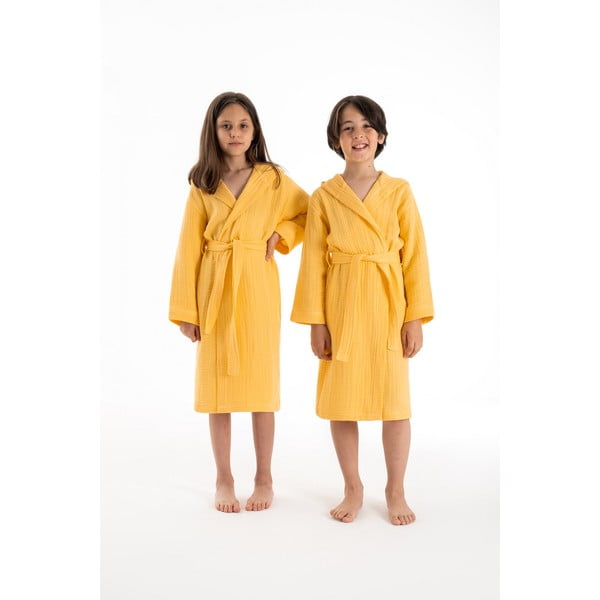 Accappatoio per bambini giallo in mussola 5-6 anni Muslin – Foutastic