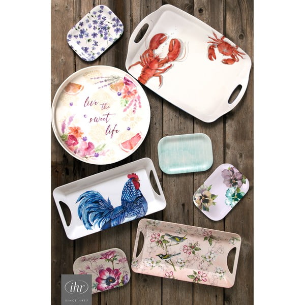 Runner da tavola in cotone organico 150x45 cm Blue Plumage - IHR-image-2