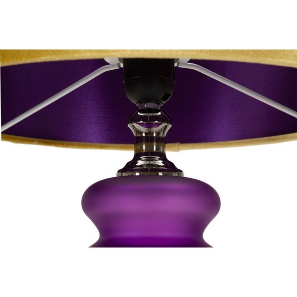Lampada da tavolo gialla/viola con paralume in tessuto (altezza totale 57,5 cm) Milva Two – Mauro Ferretti-image-4