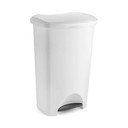 Cestino a pedale bianco con coperchio , 41 x 33 x 62,5 cm - Addis