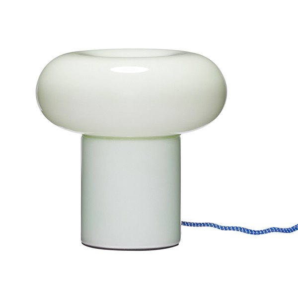 Lampada da tavolo verde chiaro in vetro (altezza totale 22 cm) Hues – Hübsch