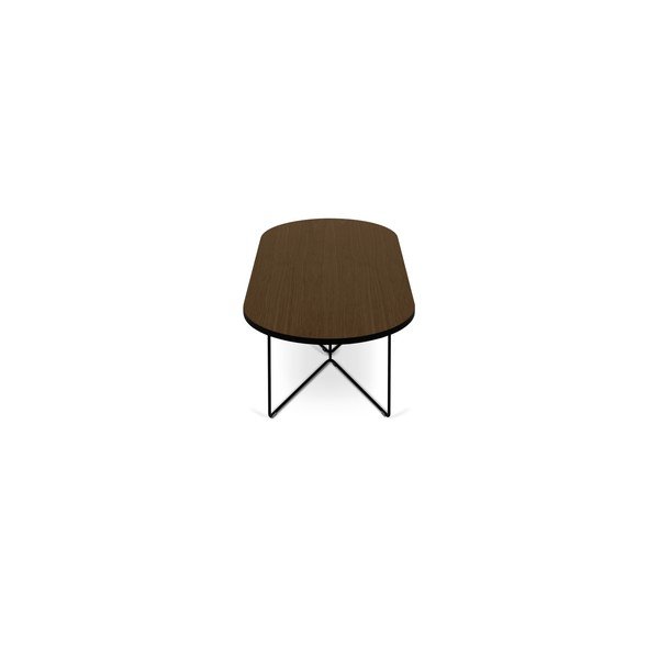 Tavolino con piano in legno di noce 136x60 cm Oval - TemaHome-image-1