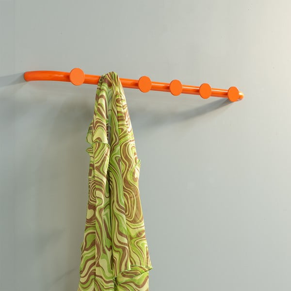 Attaccapanni da parete arancione in metallo 75 cm Retro – Spinder Design-image-1