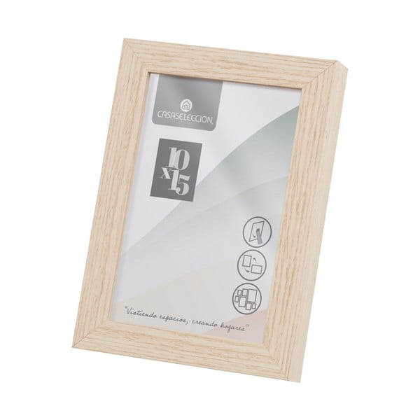 Cornice di colore naturale verticale con sostegno/da appendere 12,5x17,5 cm Sencillo – Casa Selección