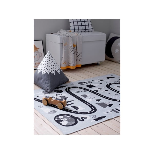 Cuscino per bambini in cotone grigio Sole e Luna, 50 x 50 cm Sun & Moon - Södahl-image-2