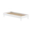 Letto singolo bianco in faggio massiccio senza testiera con rete inclusa 90x200 cm Forrest – Vipack