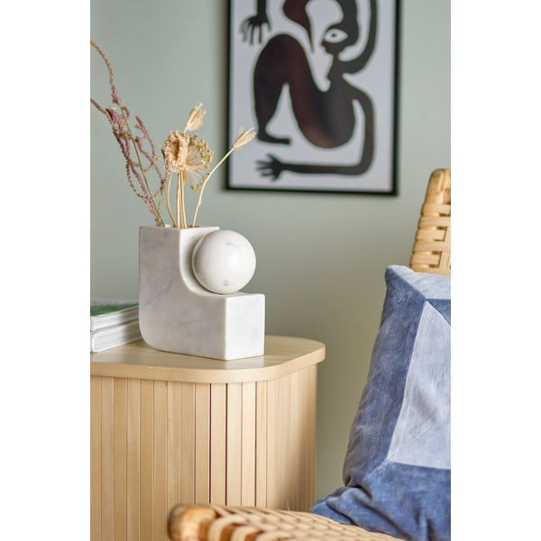 Vaso in marmo bianco Abbelin - Bloomingville-image-1