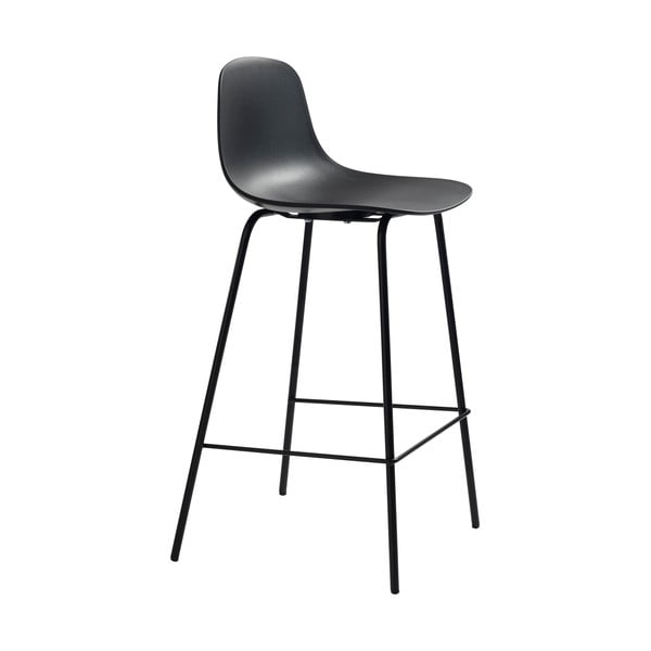 Sgabello da bar nero in plastica (altezza della seduta 67,5 cm) Whitby – Unique Furniture