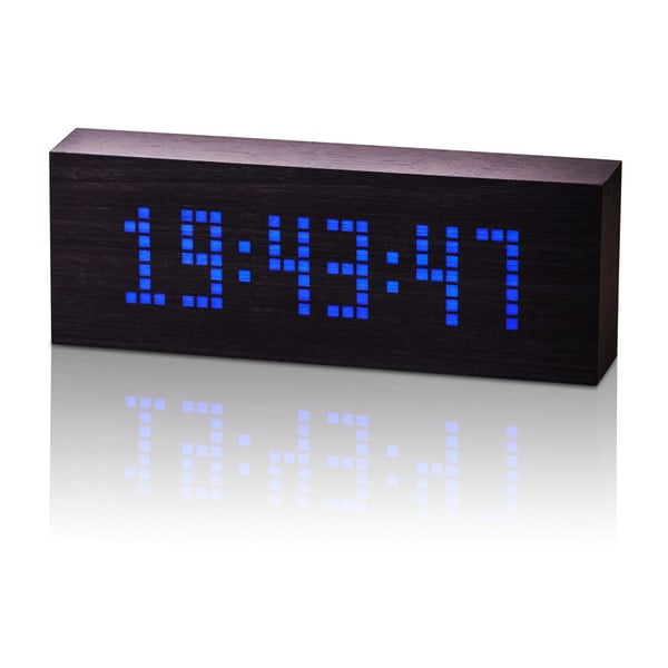 Sveglia nera con display a LED blu Messaggio Click Clock - Gingko