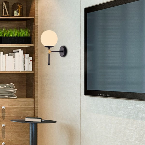 Lampada da parete nera, altezza 35 cm Kruva - Squid Lighting-image-3