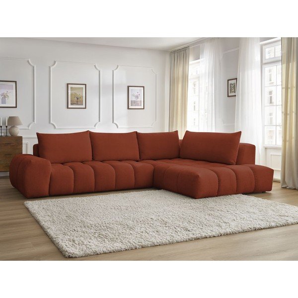 Divano angolare color mattone Everest - Bobochic Paris-image-1