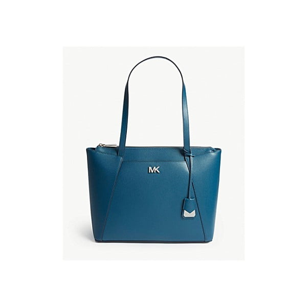 Borsa in pelle blu-verde Maddie - Michael Kors