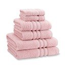 Set di asciugamani per viso e corpo tipo terry rosa chiaro in cotone 6 pz Zero Twist – Catherine Lansfield