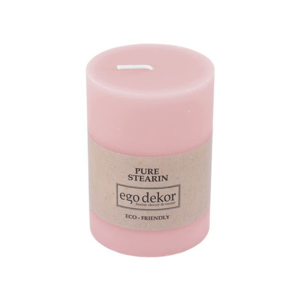 Candela rosa Friendly, tempo di combustione 37 h Eco - Eco candles by Ego dekor