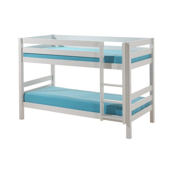 Letto a castello bianco per bambini, altezza 140 cm Pino - Vipack-image-1
