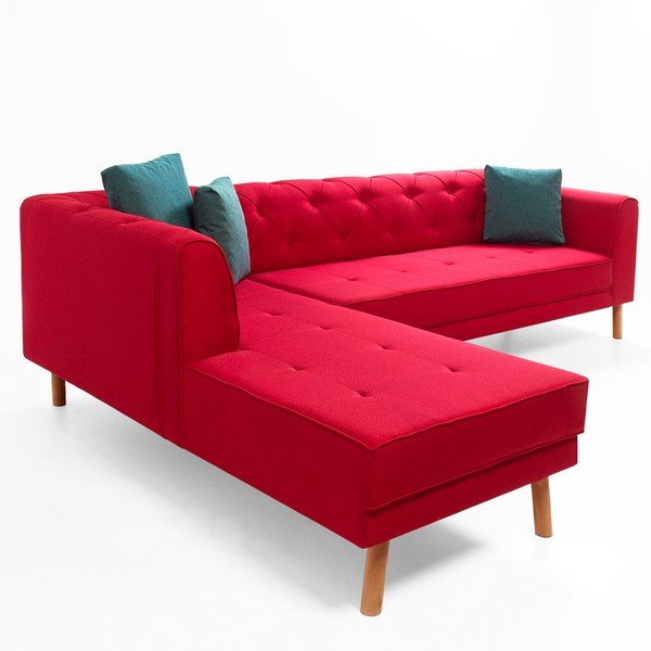 Divano rosso angolo sinistro Anna - Balcab Home-image-1